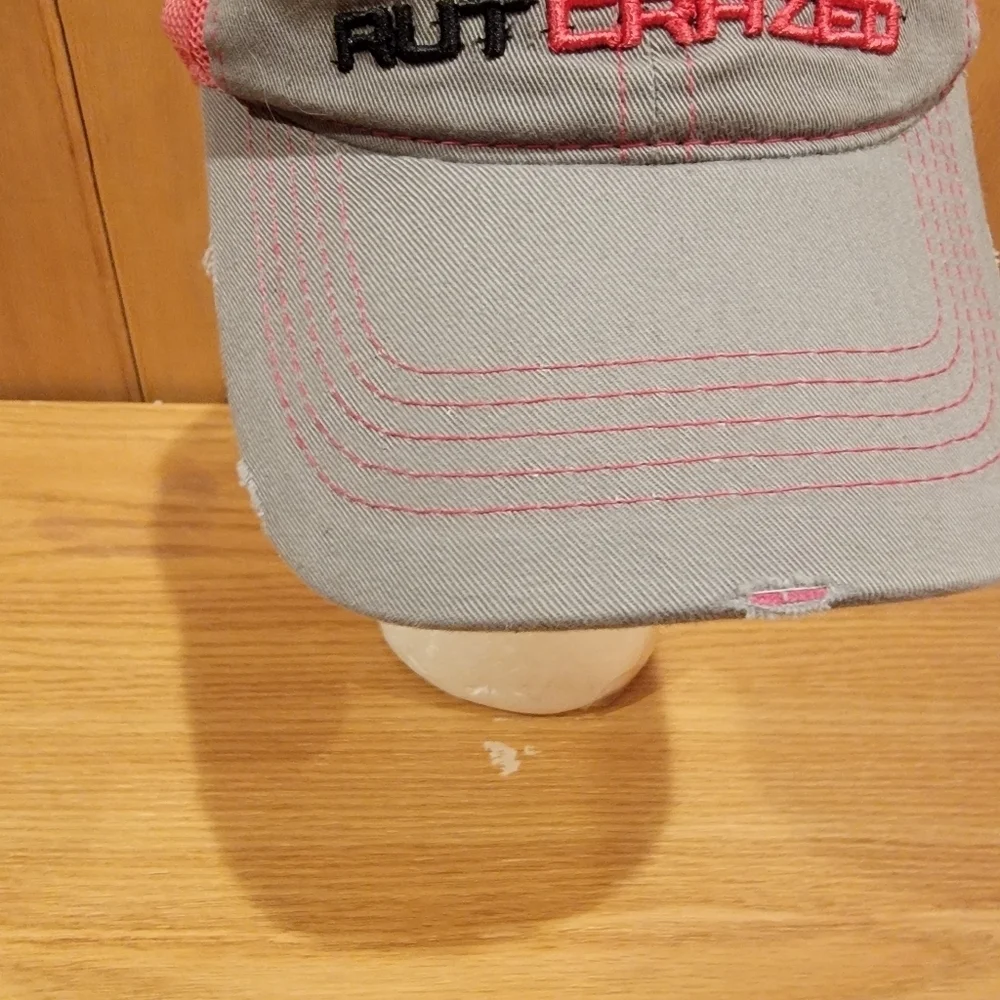Rut Crazed Womens Embroidered Distressed Adjustable Strap Back Hat Hunting